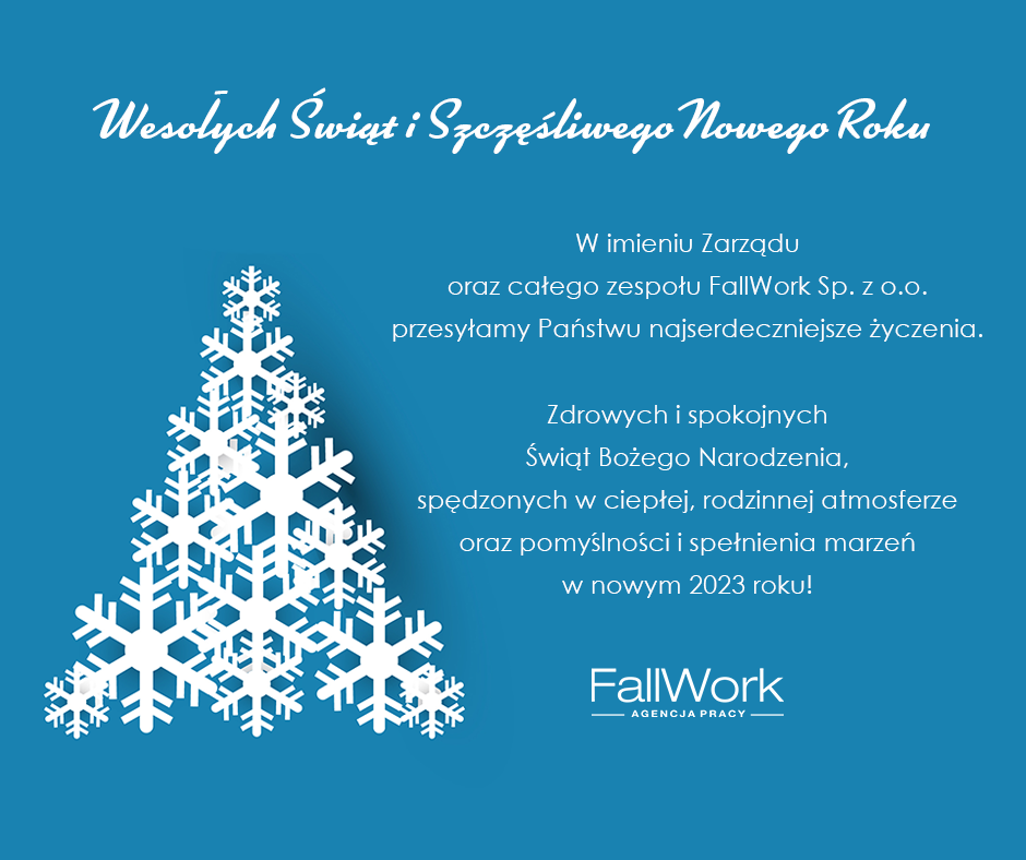 Wesołych Świąt i Szczęśliwego Nowego Roku życzy FallWor